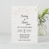 Burlap Rustic Jar Wedding Einladung (Stehend Vorderseite)