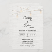 Burlap Rustic Jar Wedding Einladung (Vorne/Hinten)