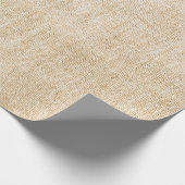 Burlap Rustic Khaki Tan Wrapping Paper Geschenkpapier (Ecke)
