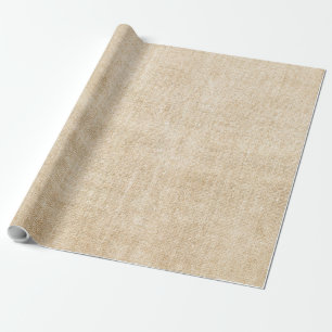 Burlap Rustic Khaki Tan Wrapping Paper Geschenkpapier