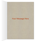 Burlap Rustic Orange Mason Jars Danke Karte (Innen (Rechts))