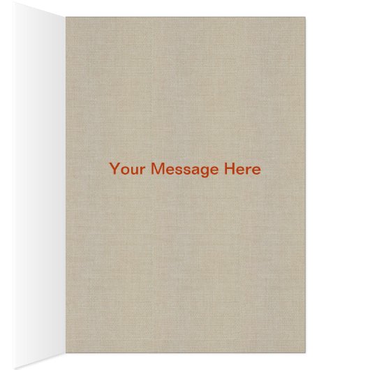 Burlap Rustic Orange Mason Jars Danke Karte (Innen (Rechts))