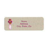 Burlap Rustic Pink Mason Jar Address Labels (Vorne)