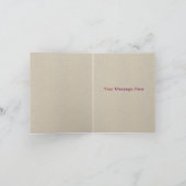 Burlap Rustic Pink Mason Jars Danke Karte (Innenseite)