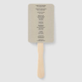 Burlap Rustic Red Floral Mason Jars Wedding Fächer (Rückseite)