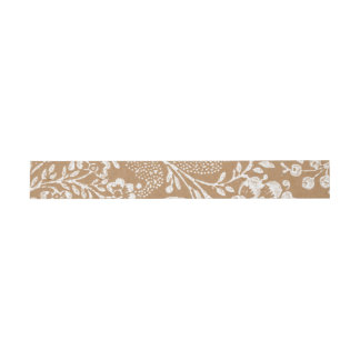Burlap Rustic Wedding Kraft Lace Imitate Textur Einladungsbanderole