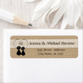 Burlap rustikale lustige Katzen in der Liebe Hochz (Insitu)