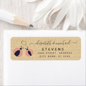 Burlap rustikale romantische Ladybugs in der Liebe (Insitu)