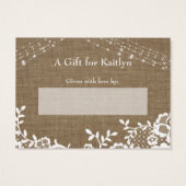 Burlap Sage No to Wrapping Brautparty Geschenkkart (Rückseite)