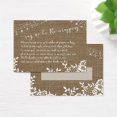 Burlap Sage No to Wrapping Brautparty Geschenkkart (Schreibtisch)