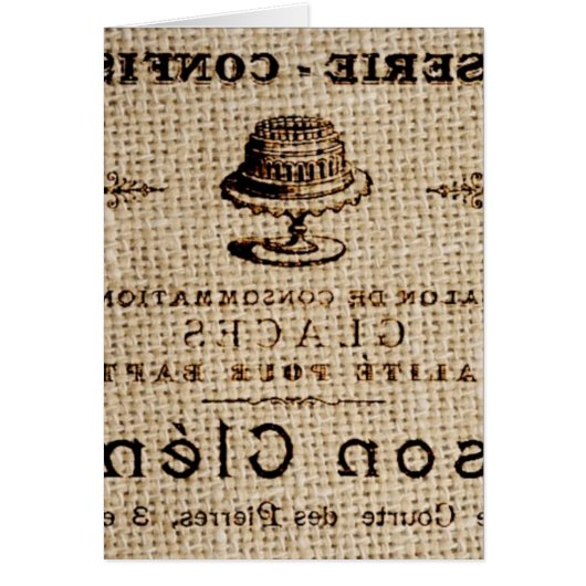 Burlap-Skripte Shabby Chic Französisch Country-Kuc (Vorne)