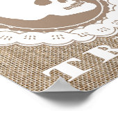 Burlap Skull Trick oder Treat Art Print, Wanddekor Poster (Ecke)