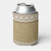 Burlap, Spitzen-Textur. Dosenkühler (Kanne Rückseite)