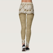 Burlap, Spitzen-Textur. Leggings (Rückseite)