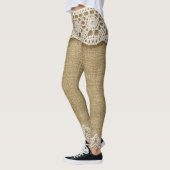 Burlap, Spitzen-Textur. Leggings (Links)