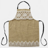 Burlap, Spitzen-Textur. Schürze (Vorderseite)