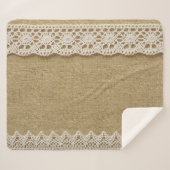 Burlap, Spitzen-Textur. Sherpadecke (Vorderseite (Horizontal))