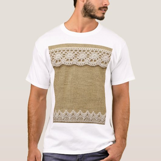 Burlap, Spitzen-Textur. T-Shirt (Vorderseite)