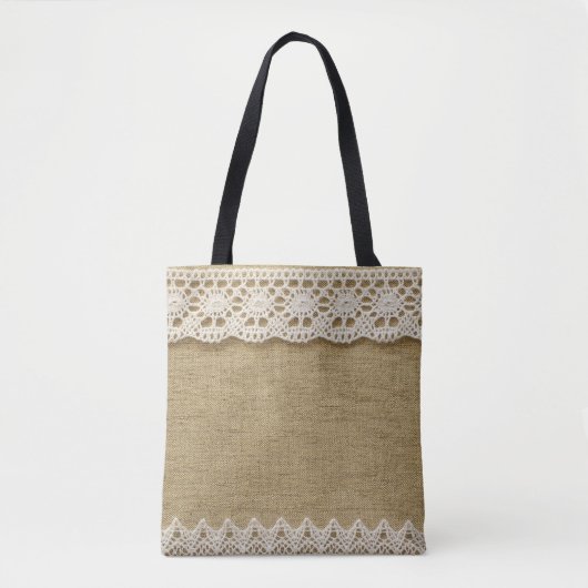Burlap, Spitzen-Textur. Tasche (Vorderseite)