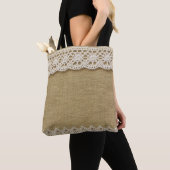 Burlap, Spitzen-Textur. Tasche (Von Nahem)