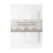 Burlap-Spitzenreiter-Bauchbands Einladungsbanderole (Vorderseite Beispiel)