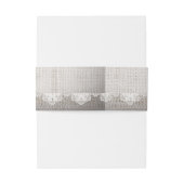 Burlap-Spitzenreiter-Bauchbands Einladungsbanderole (Rückseitenbeispiel)
