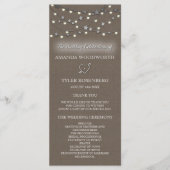 Burlap Star String Lights Rustische Hochzeitsprogr Programm (Vorderseite)