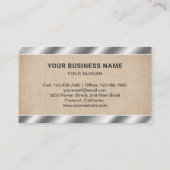 Burlap Steel Revolver Gun Shop Gunsmith Feuerwaffe Visitenkarte (Rückseite)