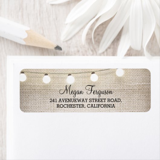 Burlap String Lights Rustikal (Insitu)