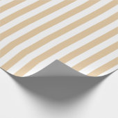 Burlap Tan Lined Design Geschenkpapier (Ecke)