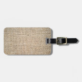 Burlap-Textur Gepäckanhänger (Vorderseite horizontal)