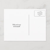 Burlap-Textur-Karten | Wirst du mein Brautmädchen  Einladungspostkarte (Rückseite)