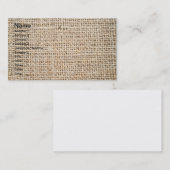 Burlap-Textur Visitenkarte (Vorne/Hinten)
