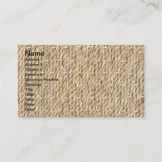 Burlap-Textur Visitenkarte (Vorderseite)