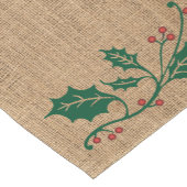 Burlap Texture Frohe Weihnachten Kurzer Tischläufer (Ecke)