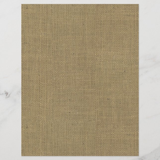 Burlap Texture Tan Scrapbook Papier (Vorderseite)