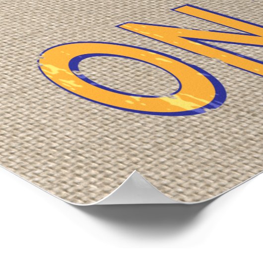 Burlap Time to Drink Champagner Poster (Ecke)