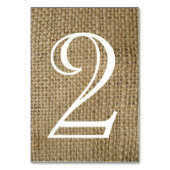 Burlap-Tischnummern Tischnummer (Vorderseite)