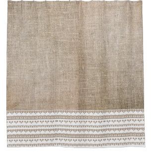 Burlap & Trim Duschvorhang