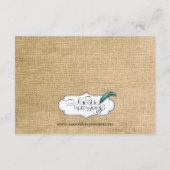 Burlap- und Birch Posh-HochzeitsInsert Begleitkarte (Rückseite)