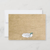 Burlap- und Birch Posh-Hochzeitskarte RSVP Karte (Rückseite)