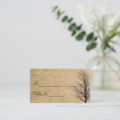 Burlap- und Birch Posh Wedding-Platzkarten Platzkarte (Stehend Vorderseite)