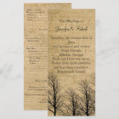 Burlap und Birken-Hochzeitsprogramm im Luxus-Stil Programm (Vorne/Hinten)
