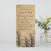 Burlap und Birken-Hochzeitsprogramm im Luxus-Stil Programm (Stehend Vorderseite)