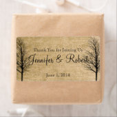 Burlap- und Birkenwasser-Flaschenetikett (Insitu)