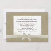 Burlap und Bow 50 Jahre Jubiläum mit Foto Einladung (Rückseite)