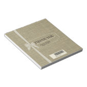 Burlap und Bow Candy Bar Favor Notizblock (angewinkelt)