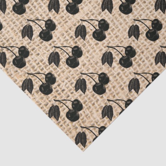 Burlap und Cherries Seidenpapier (Detail)