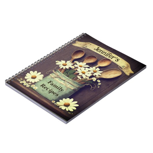 Burlap und Daisies Notizblock (Linke Seite)