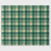 Burlap- und Grüne Karierte Weihnachten Geschenkpapier (Flach)